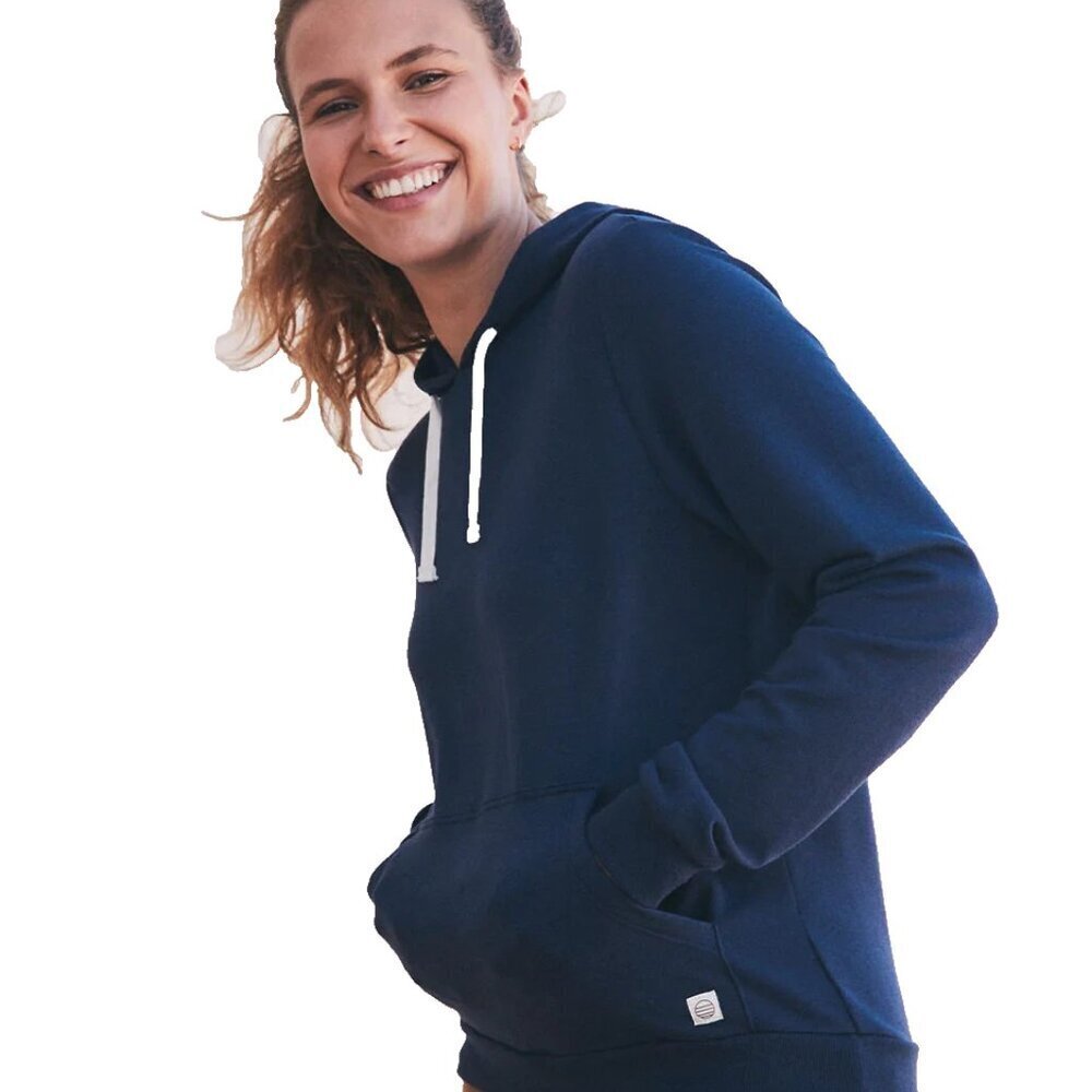Marine Layer Custom Fleece Women Hoodie Size XL Navy Cotton blend